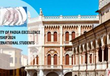 University of Padua Excellence Scholarship 2024 for International Students