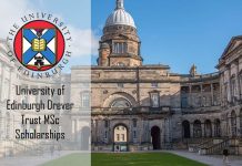 University of Edinburgh Drever Trust MSc Scholarships