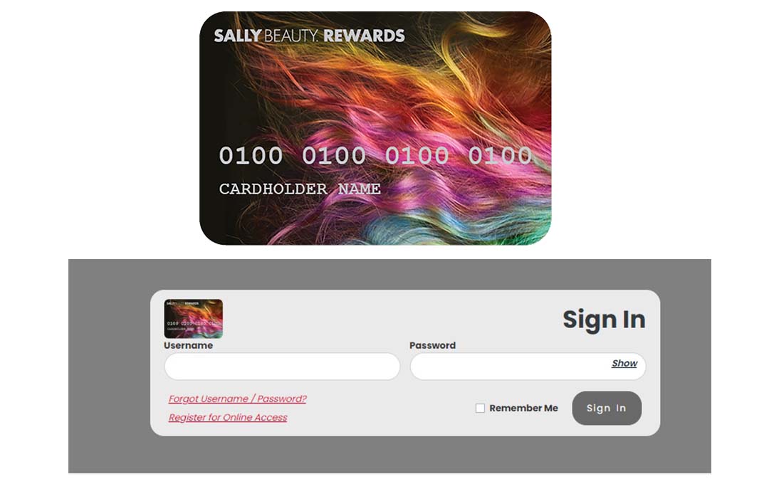 Sally Credit Card Login