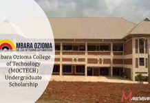 Mbara Ozioma College of Technology Undergraduate Scholarship