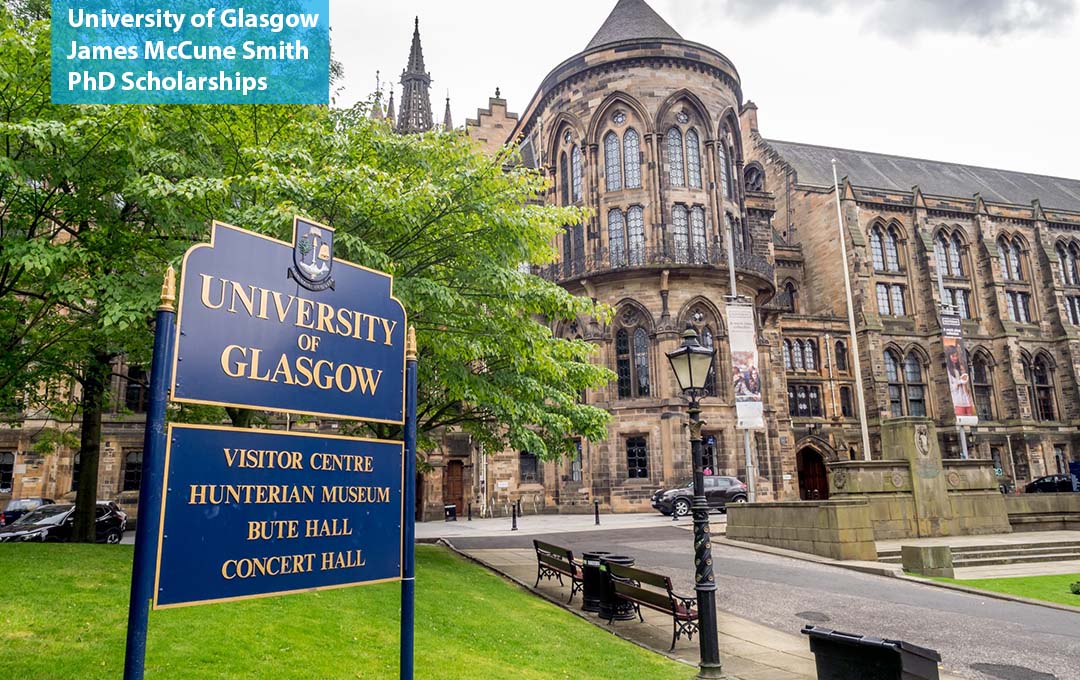 University of Glasgow James McCune Smith PhD Scholarships 