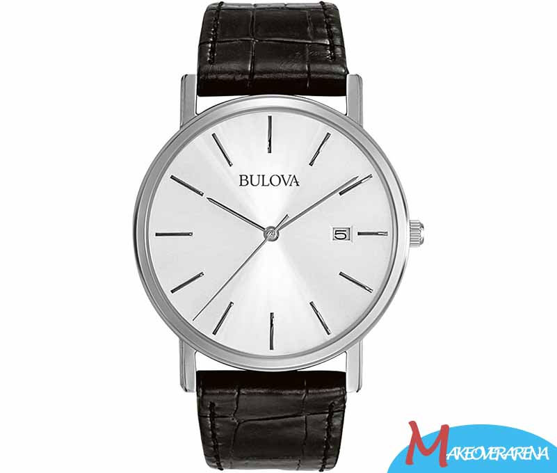 Bulova Men's Classic 3-Hand Calendar Date Quartz Leather Strap Watch