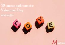 50 unique and romantic Valentine’s Day messages